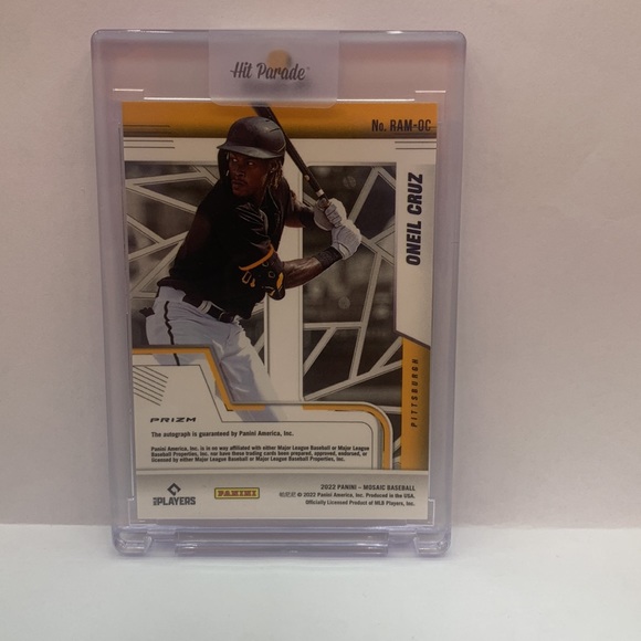 2022 Panini Mosaic Oneil Cruz Pirates Autograph Silver Prism #RAM-OC (MISC7) - Picture 2 of 3